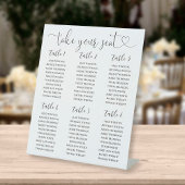 Zwart-Wit zitplaatskaart tafelnummer Reclamebord Met Voetstuk