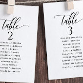 Zwart-wit, Zitplankkaarten met gastnamen