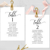 Zwart-wit, Zitplankkaarten met gastnamen