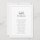 Zwart-wit zitschema Kaart Modern Border (Voorkant)