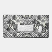 ZWART & WIT ZOMER STAMMASKERS & PALMBOMEN BUREAUMAT (Keyboard & Muis)