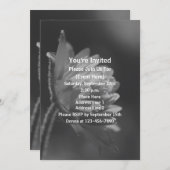 Zwart-Wit Zonnig Bloemenfeest Kaart (Voorkant / Achterkant)