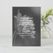 Zwart-wit zonovergoten bloemenfeest kaart (Staand voorkant)