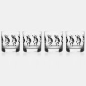 Zwart-wit zuidwesten kokopelli blik glas (Links)