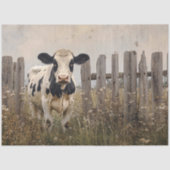 Zwart-wit zuivel Koe Decoupage Tissuepapier (Voorkant)