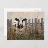 Zwart-wit zuivel Koe  stijl Briefkaart (Voorkant / Achterkant)