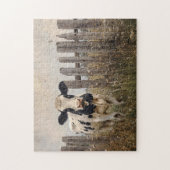Zwart-wit zuivel Koe stijl Legpuzzel (Verticaal)