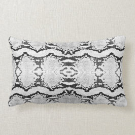 Zwart wit zuur wasboon constrictor snakeskin kussen