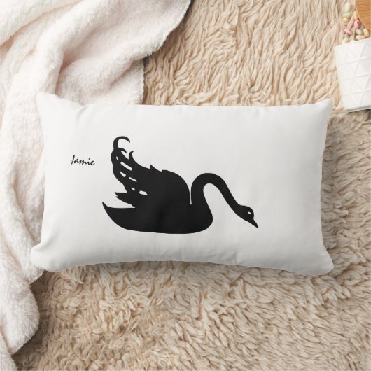 Zwart-wit Zwan Alle kleuren Kussen (Deken)