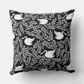 Zwart-wit Zwan Alle kleuren Kussen (Achterkant)