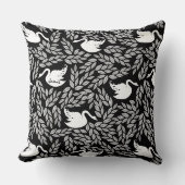 Zwart-wit Zwan Alle kleuren Kussen (Voorkant)