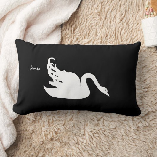 Zwart-wit Zwan Alle kleuren Kussen (Deken)