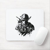 Zwart-wit Zwart Ops Mousepad Muismat (Met muis)