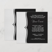 Zwart Wit Zwart Pak Zakelijk Feest Evenement Kaart (Voorkant / Achterkant)