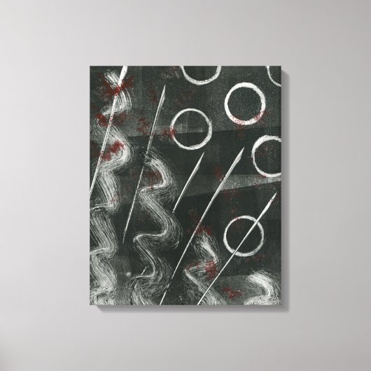 Zwart-wit zwart-wit, Abstract Canvas Afdruk (Voorkant)