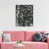 Zwart-wit zwart-wit, Abstract Canvas Afdruk (Insitu (Woonkamer))