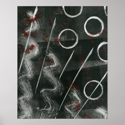 Zwart-wit zwart-wit, Abstract Poster (Voorkant)