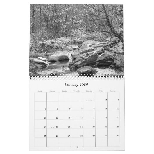 Zwart-wit, zwart-wit, zwart-wit, zwart-wit kalender (Jan 2026)