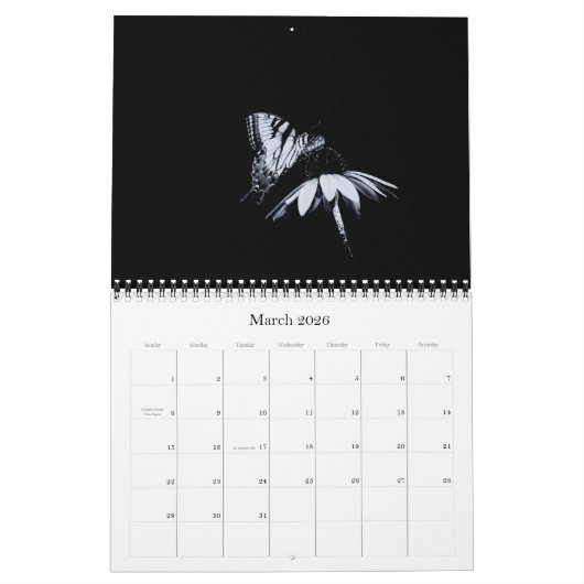 Zwart-wit, zwart-wit, zwart-wit, zwart-wit kalender (Mar 2026)