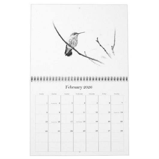 Zwart-wit, zwart-wit, zwart-wit, zwart-wit kalender (Feb 2026)