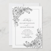  zwart-wit zwart-witzwart-wittekenscript kaart (Voorkant)