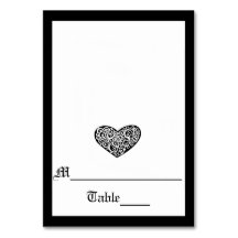 Zwart, wit, Zwemerig hart - Escortkaart