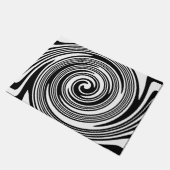 Zwart-wit zwenkpatroon deurmat (Schuin)