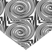 Zwart-wit zwenkpatroon korte tafelloper (Hoek)