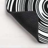 Zwart-wit zwenkpatroon muismat (Hoek)