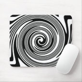 Zwart-wit zwenkpatroon muismat (Met muis)