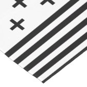 Zwart-wit Zwitsers kruis met streekgrens Korte Tafelloper (Hoek)