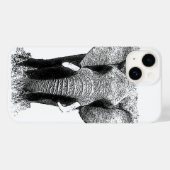 Zwart-witachtig olifant Case-Mate iPhone case (Achterkant (horizontaal))