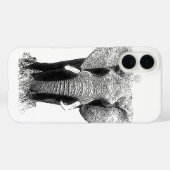 Zwart-witachtig olifant Case-Mate iPhone case (Achterkant (horizontaal))