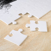 Zwart-witachtig olifant legpuzzel (Zijkant)