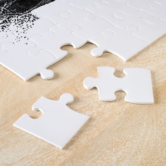 Zwart-witachtig olifant legpuzzel (Zijkant)