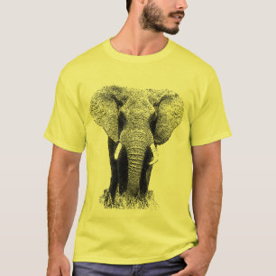 Zwart-witachtig olifant t-shirt