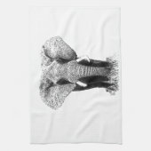 Zwart-witachtig olifant theedoek (Verticaal)