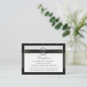 Zwart-witachtige art Deco-opnamekaart Informatiekaartje (Staand voorkant)