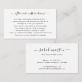 Zwart-witachtige, eenvoudige Aftercare-streepjes Visitekaartje (Voorkant / Achterkant)