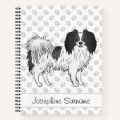 Zwart-witachtige halène met tekst en poten notitieboek (Voorkant)