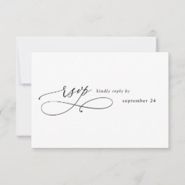 Zwart-witachtige kalligrafie 3 m Meal RSVP