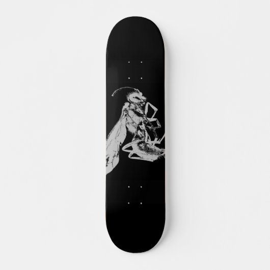 Zwart-witachtige, minimalistische stijl snijtbijen persoonlijk skateboard (Voorkant)