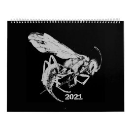 Zwart-witachtige, minimalistische stijlpagina's -  kalender