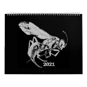 Zwart-witachtige, minimalistische stijlpagina's -  kalender