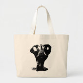 Zwart-witachtige Pop Grote Tote Bag (Voorkant)