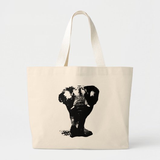 Zwart-witachtige Pop Grote Tote Bag (Voorkant)