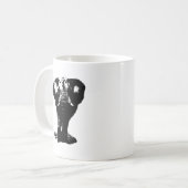 Zwart-witachtige Pop Koffiemok (Voorkant links)