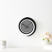 Zwart-witachtige spiraal ronde klok (Huis)