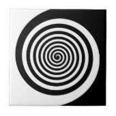 Zwart-witachtige spiraal tegeltje (Voorkant)