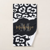 Zwart-witafdrukken Bad Handdoek (Handdoek)